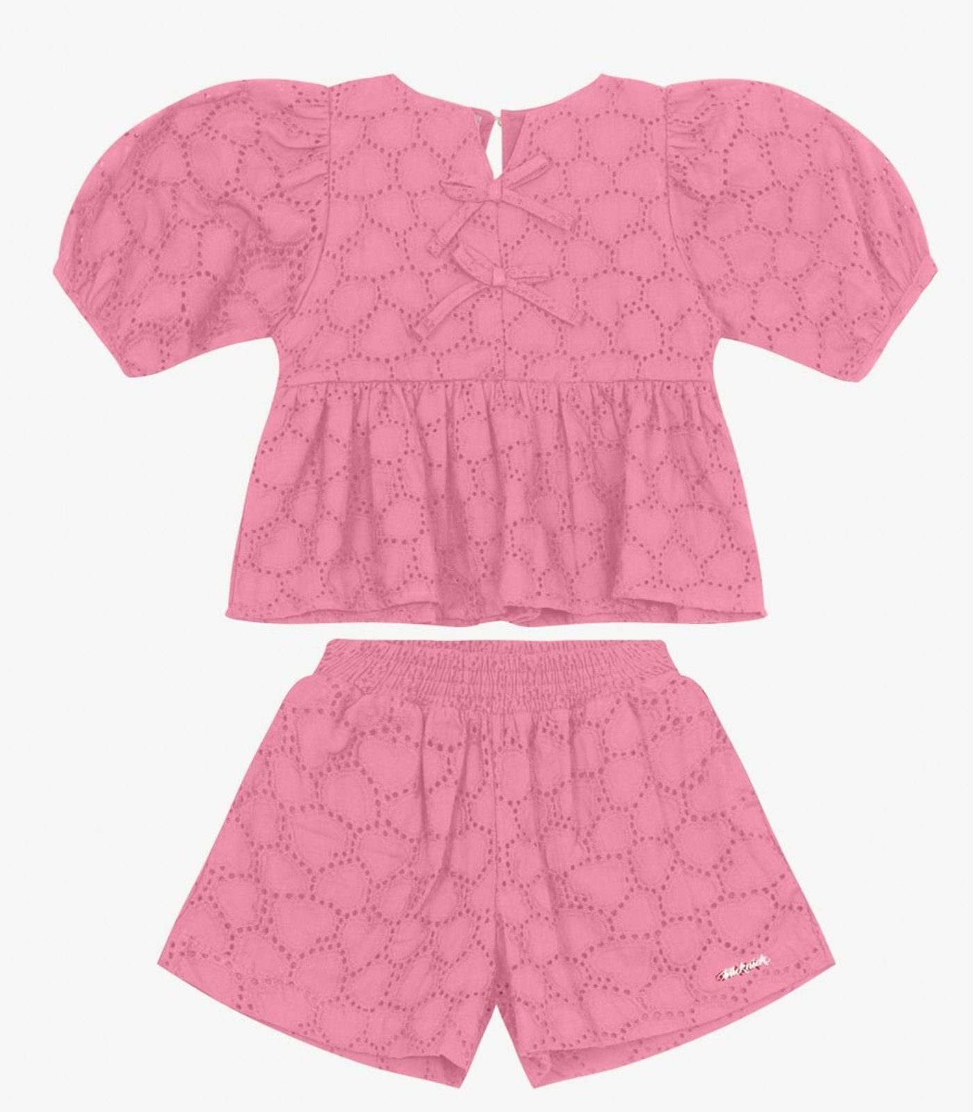 Infantil - Conjunto Bata com Short em viscose KhyarTrick Nick Rosa