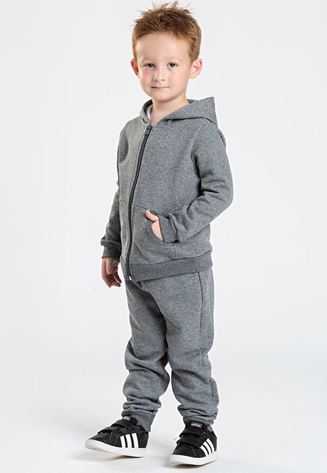 Infantil – Conjunto Bem Vestir Moletom Mescla