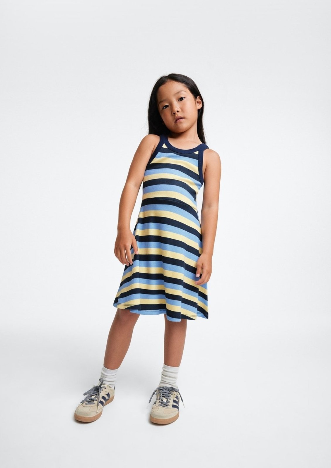 Infantil - Vestido Curto Em Ribana Canelada Drop Brasil Hering