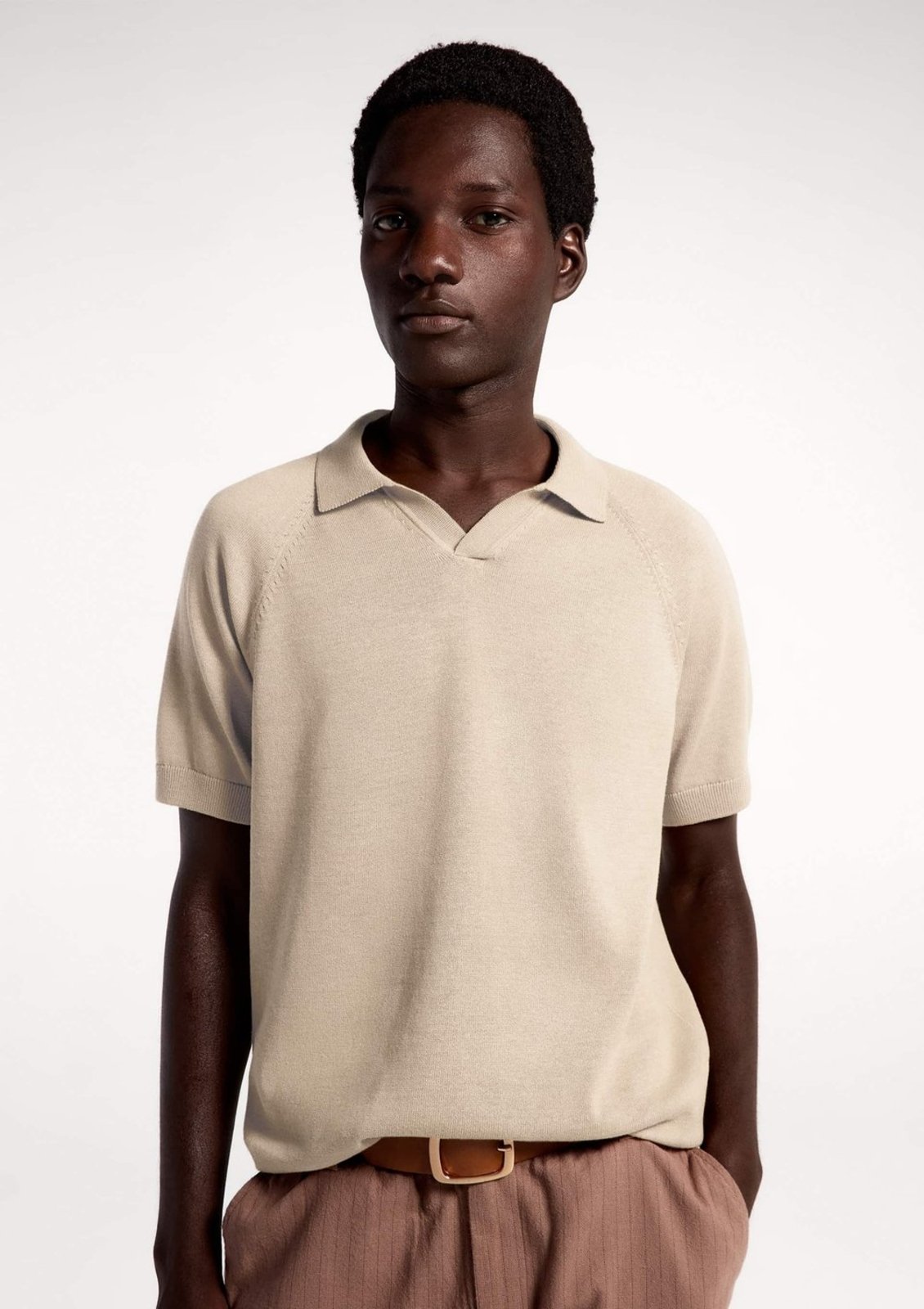 Polo Masculina Manga Curta Em Tricô Hering