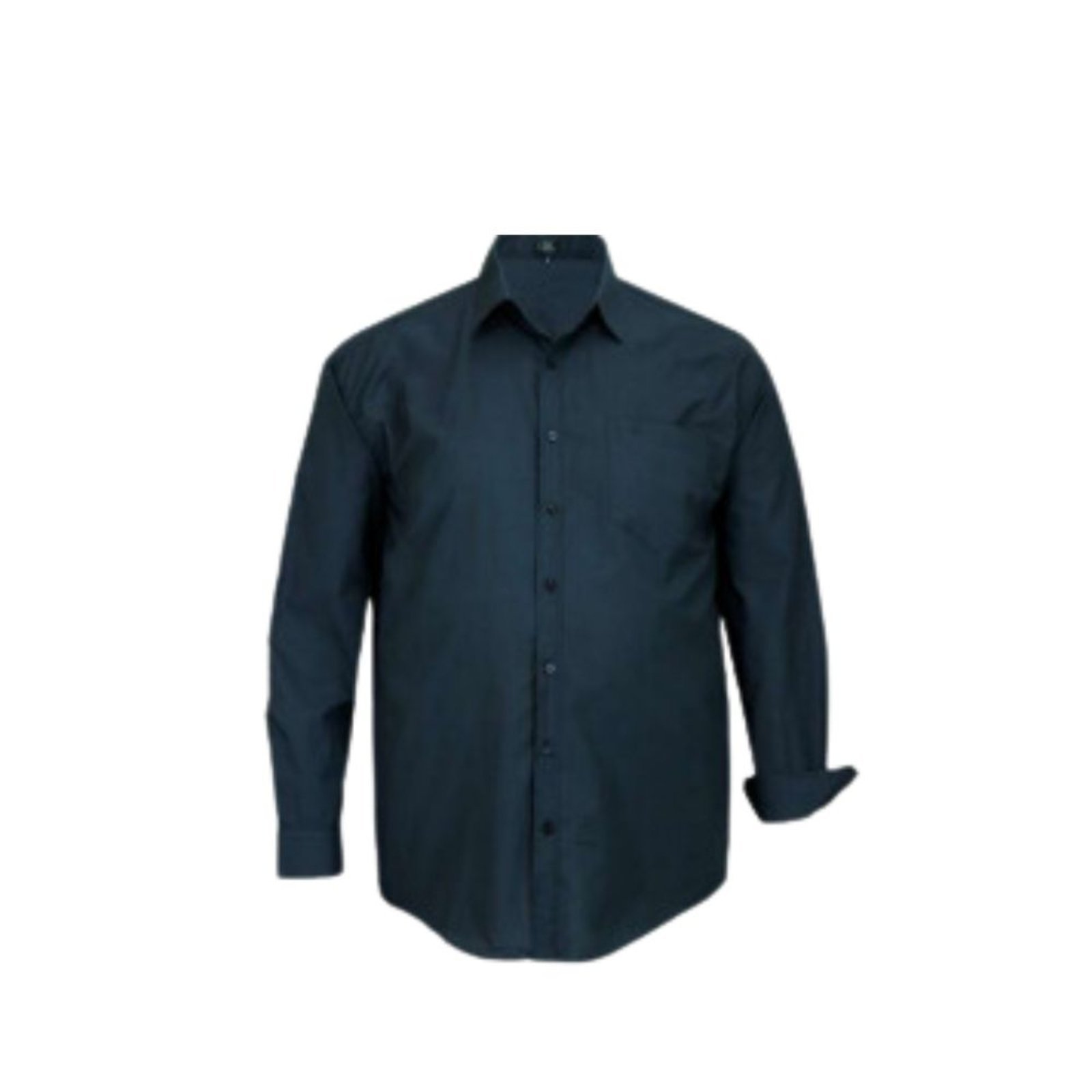 Camisa Manga Longa Amil Clássica Poliéster Plus Size Preto 3033