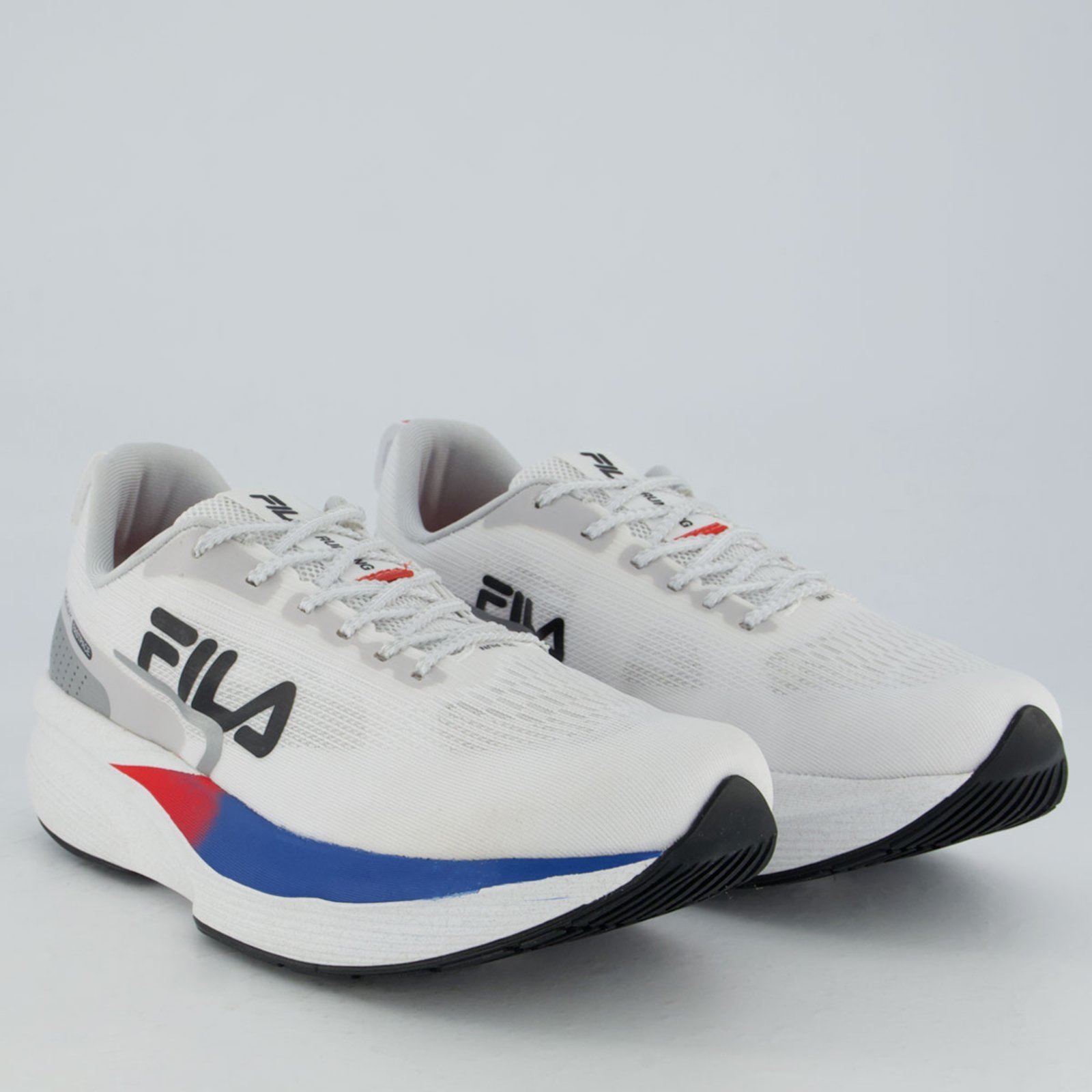 Vista 3 Tênis Fila Racer Fastpace e Vermelho branco Fila branco