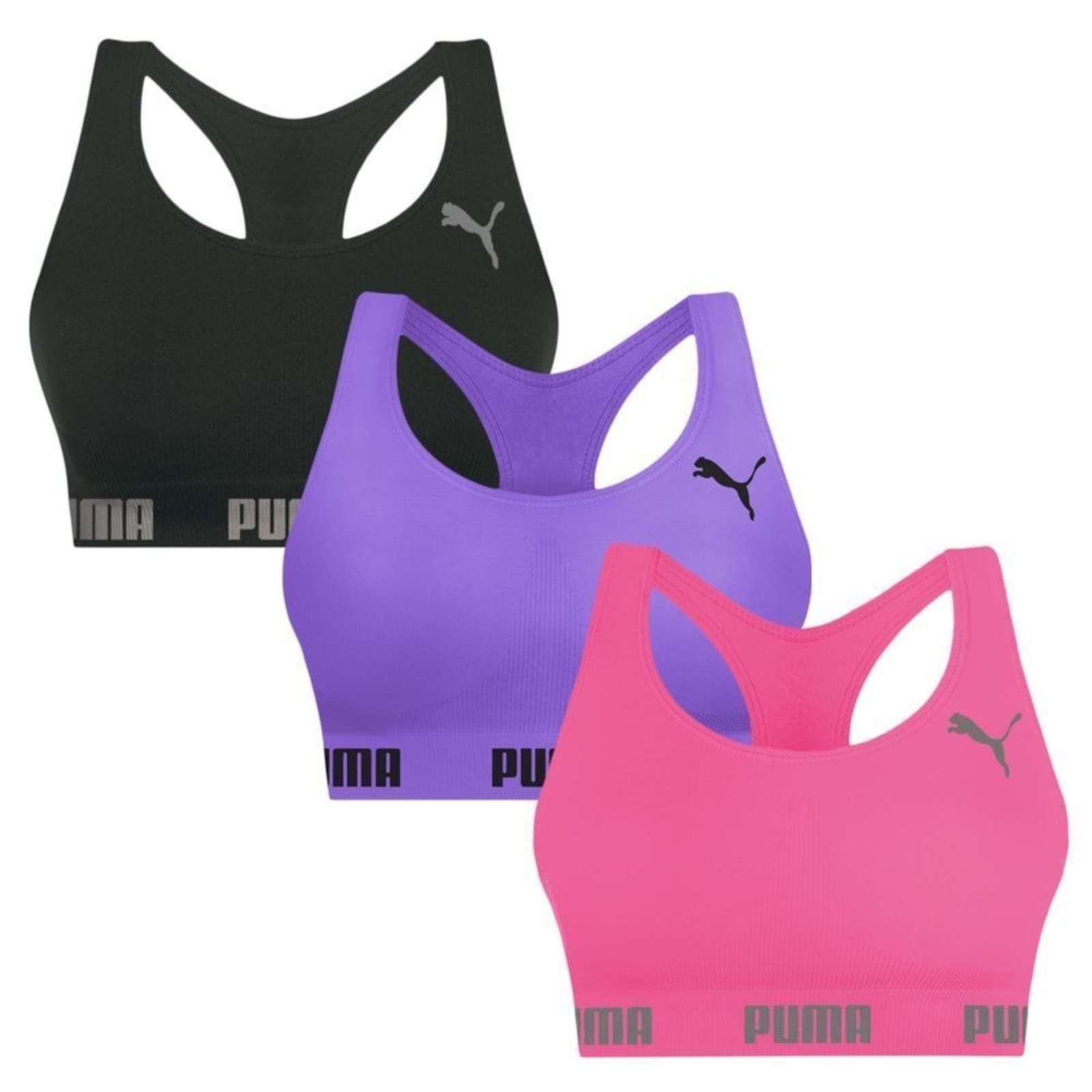 Kit 3 Tops Puma Nadador Sem Costura Feminino – Roxo – puma