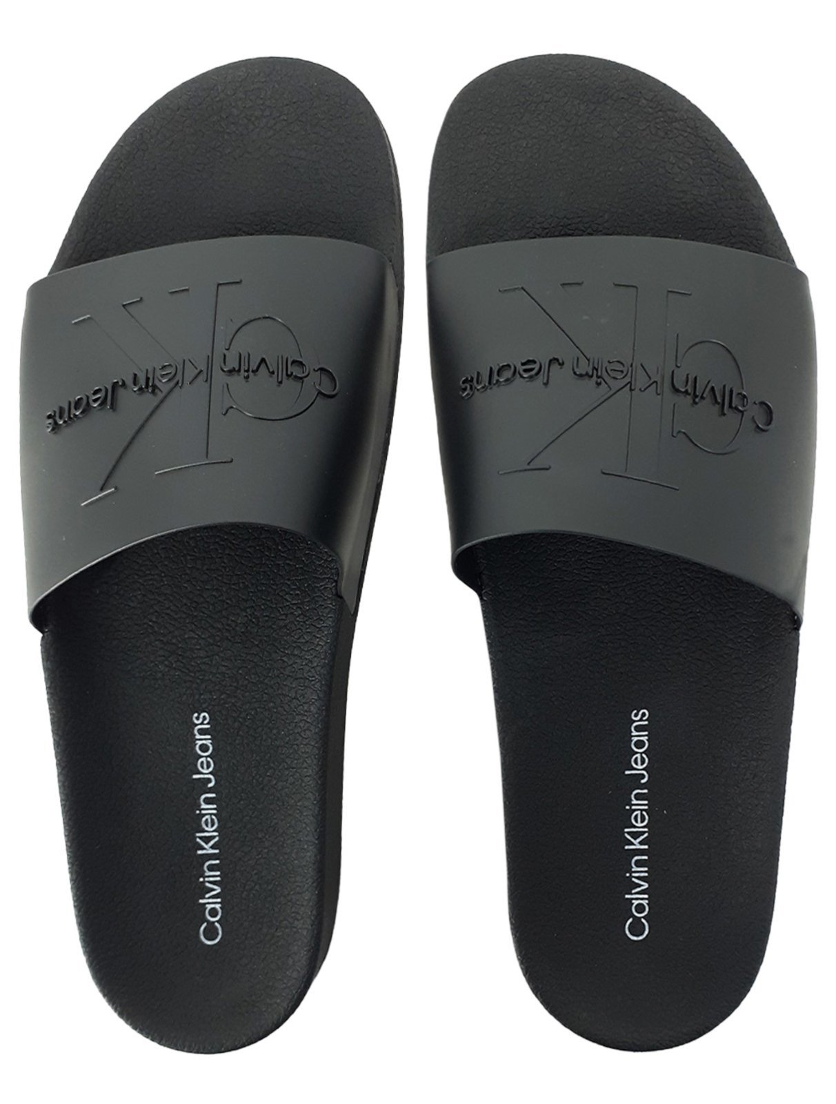 Chinelo Calvin Klein Jeans Slide Logo Issue Preto