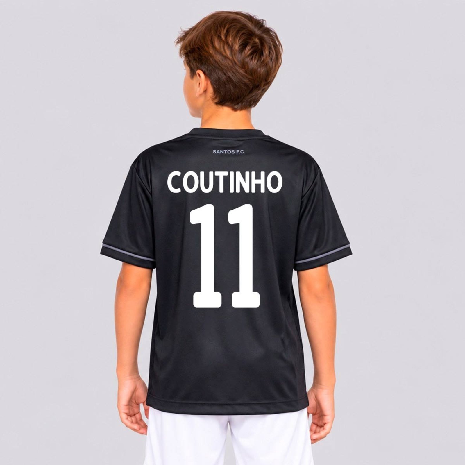 Camisa Santos Momento Preta 11 Coutinho
