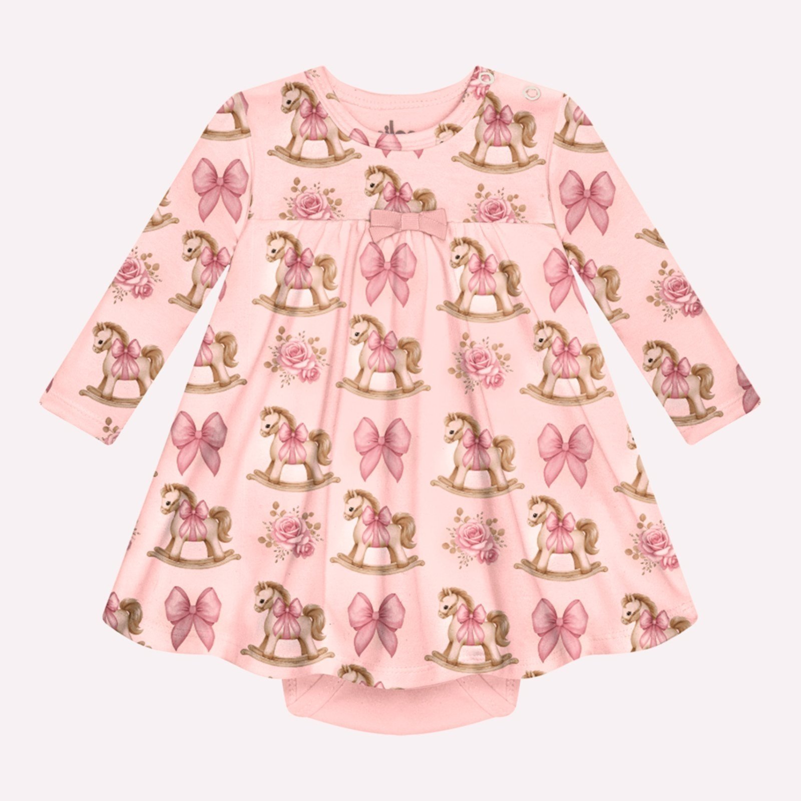 Infantil - Vestido Menina Cavalinhos Milon