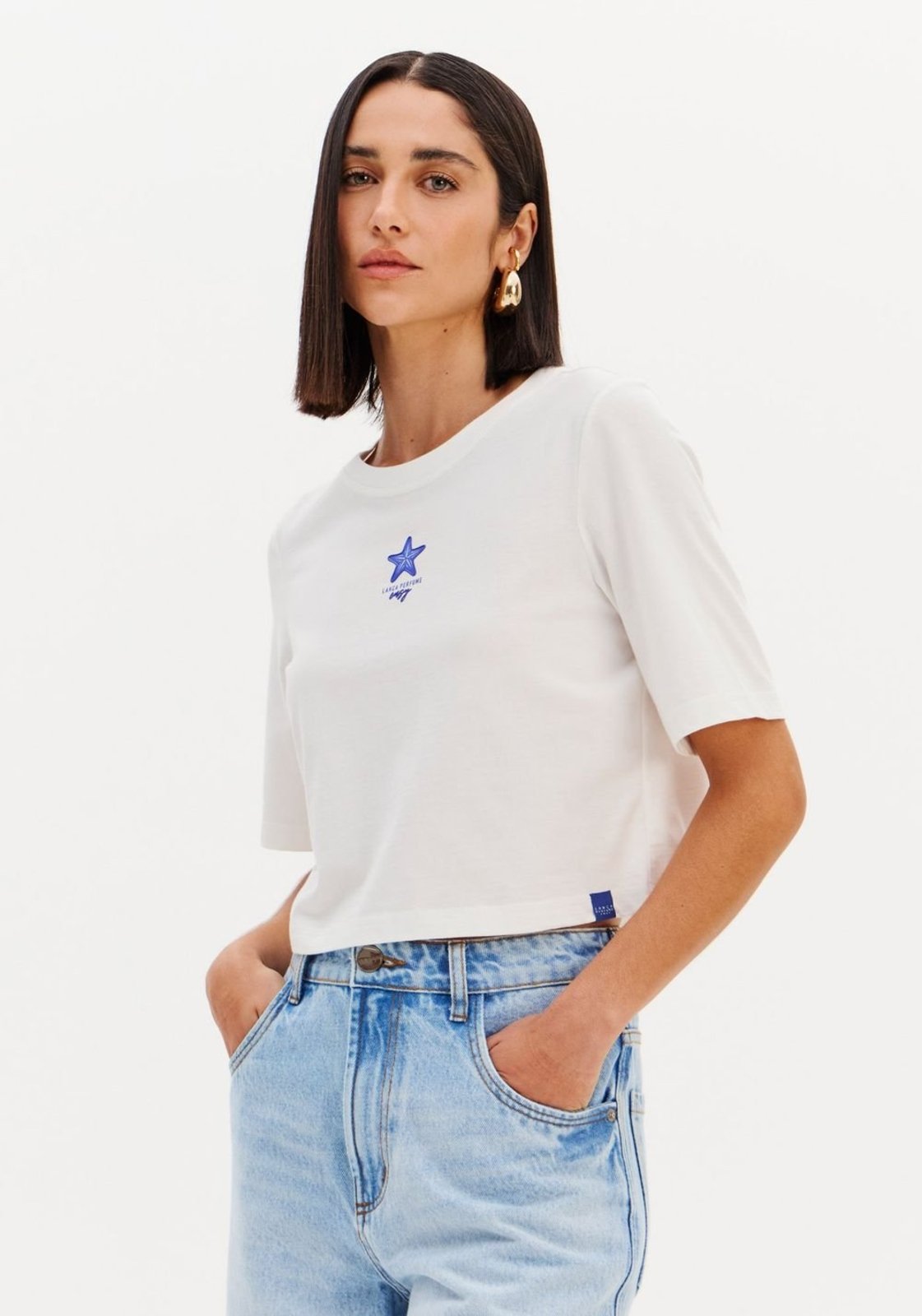 T-shirt Cropped De Manga Curta Sport Easy