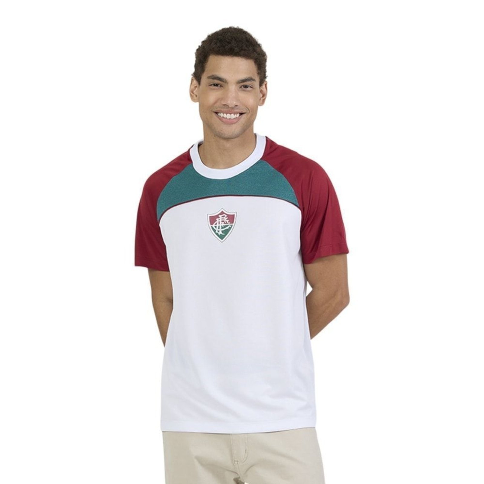 Camisa Braziline Fluminense Timbre Masculina - Branco - braziline