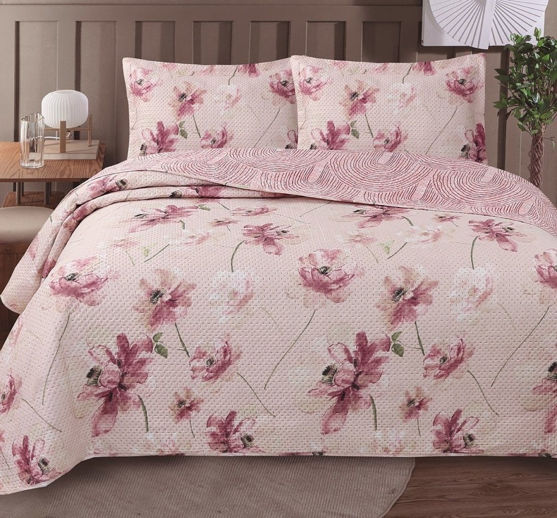 Jogo Colcha Cobre Leito Estampada Dupla Face Queen Ultrassonic 240x260cm Manicoré