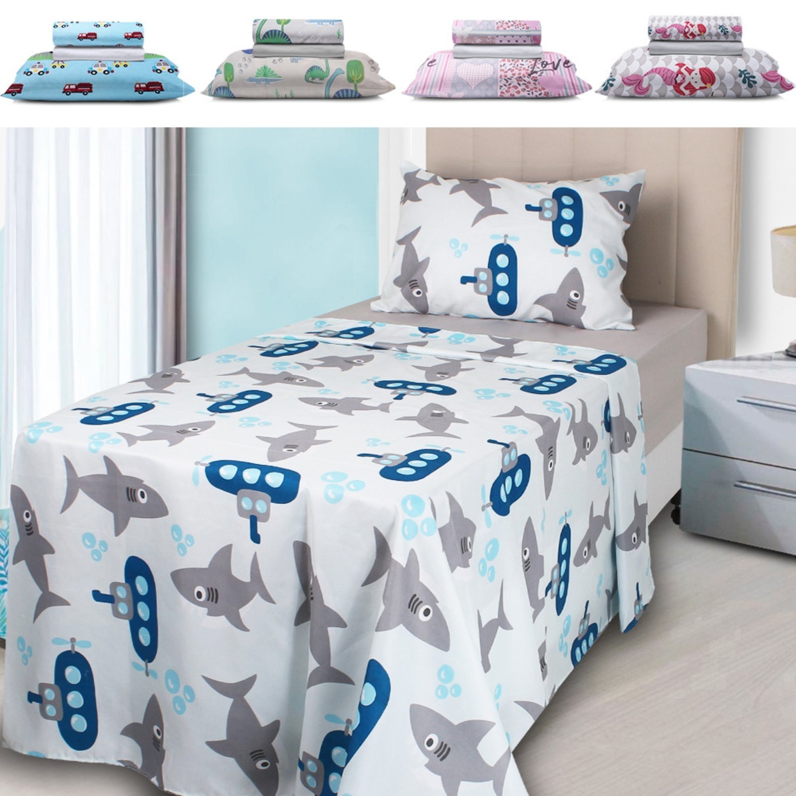Jogo de Cama Solteiro Lençol 3 Peças Estampado BF Colchões