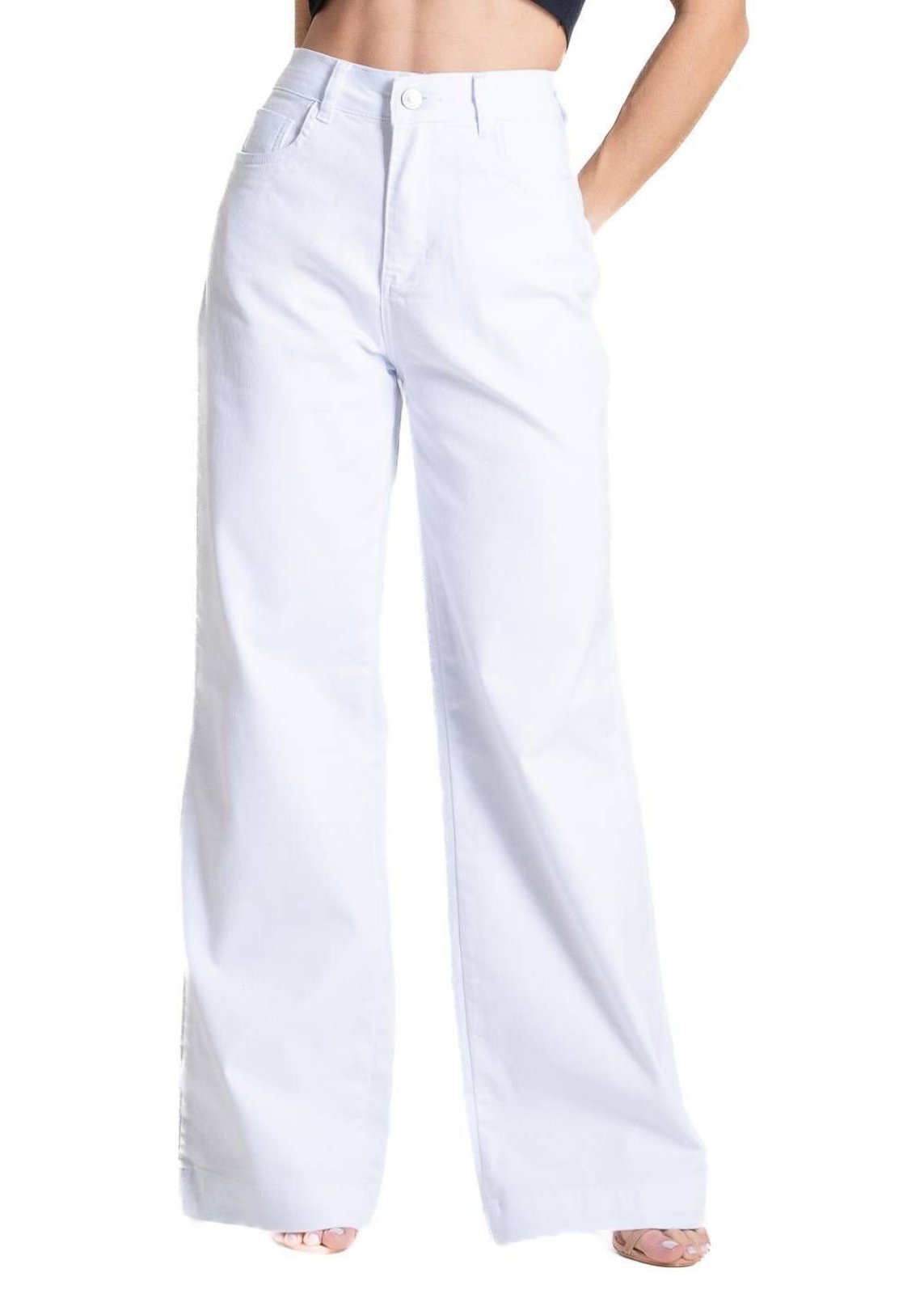 Calça Sarja Sawary Wide Leg - 283154 - Branco - Sawary