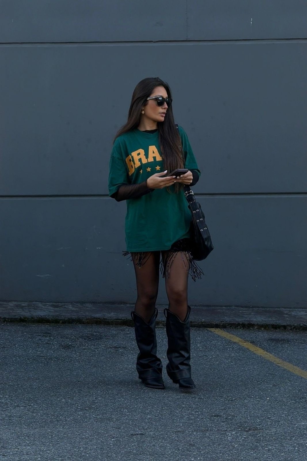 Camiseta T-Shirt Verde Escuro Brasil marinaegabriella