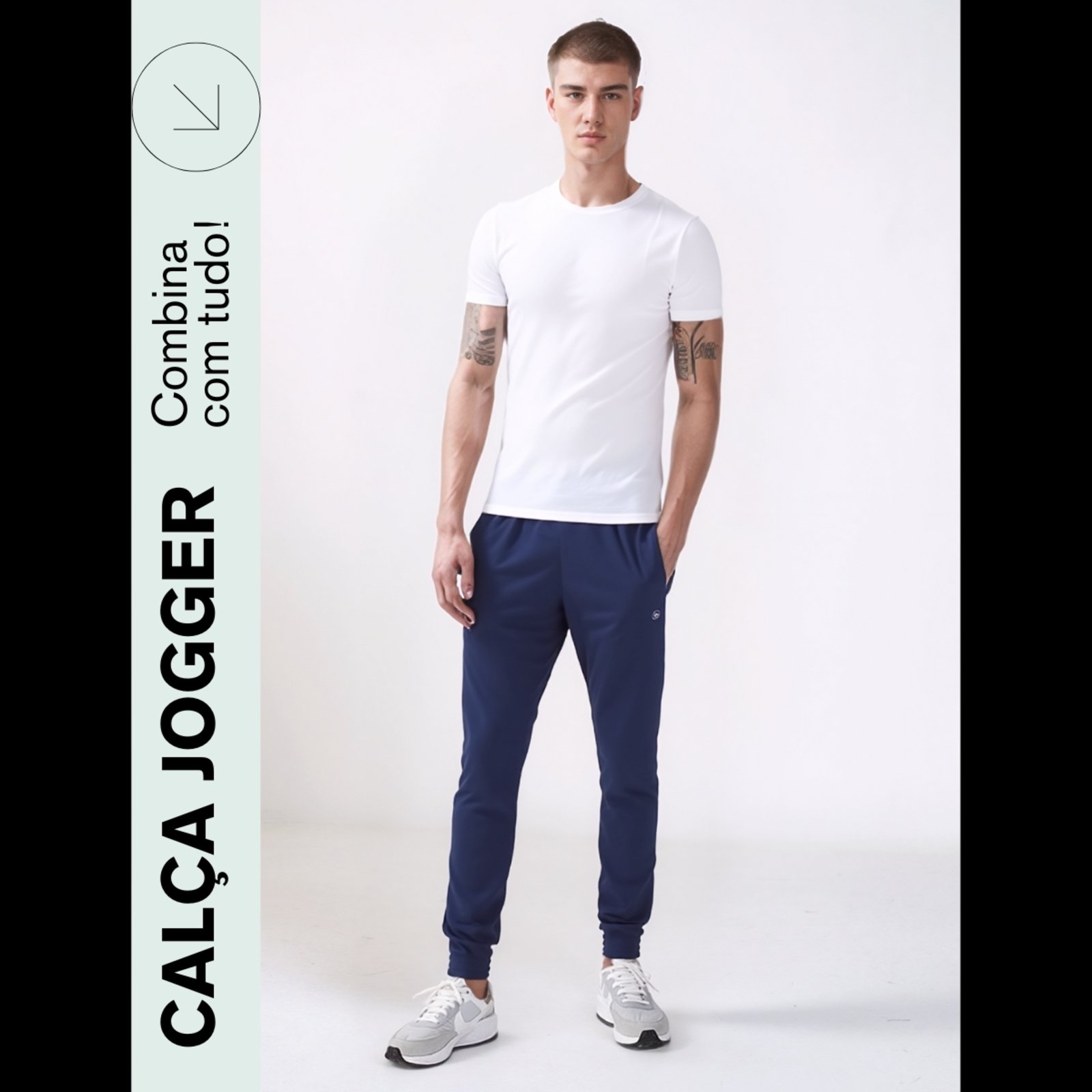 Calça Jogger Masculina KS Slim Tecido Dry Fit Treino Academia Casual