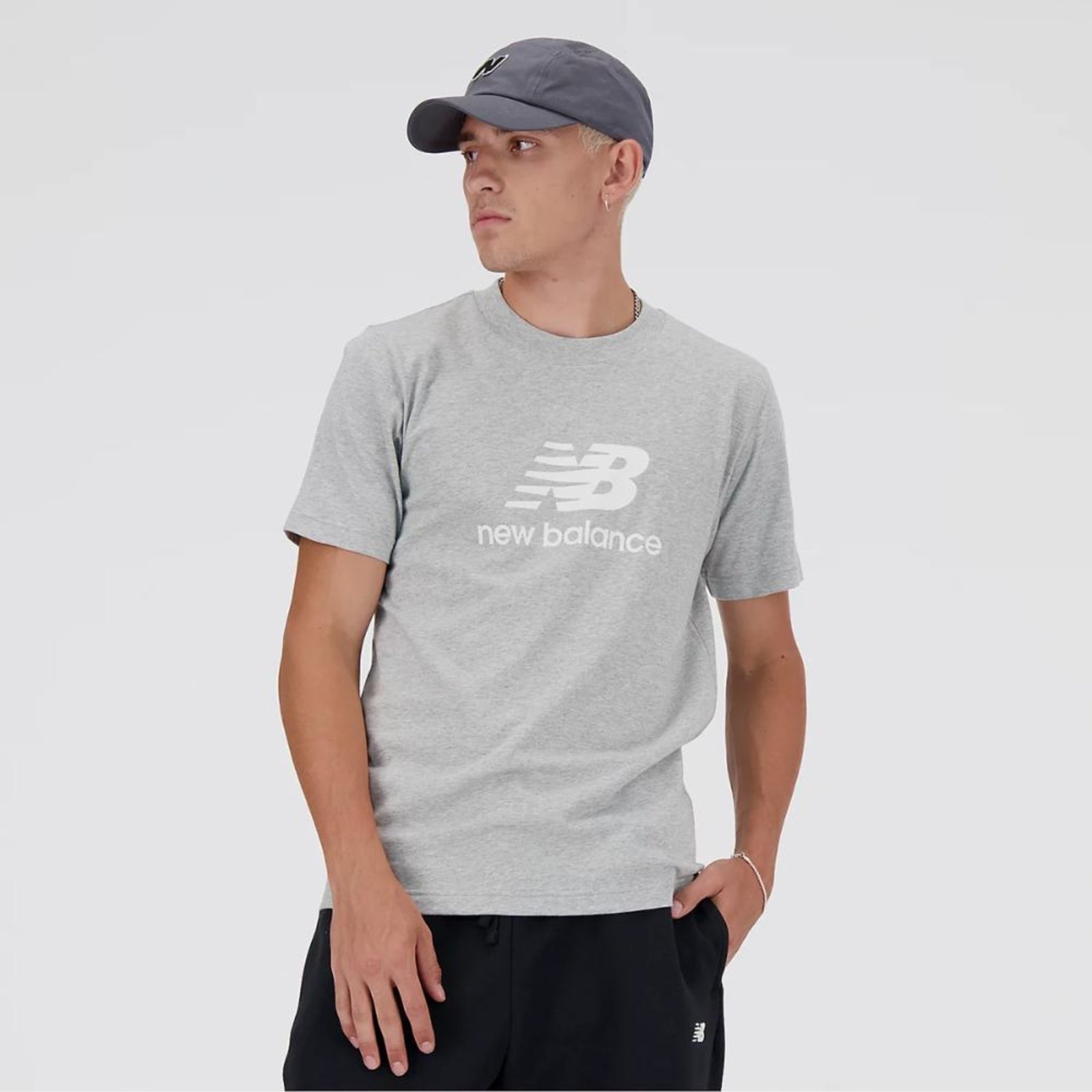 Vista 2 Camiseta Essentials Masculina CINZA New Balance incolor New Balance incolor