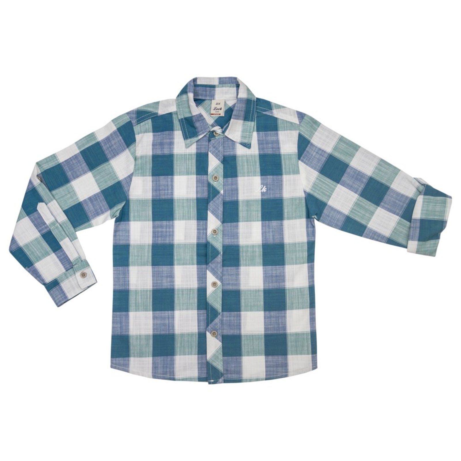 Infantil - Camisa Juvenil Look Jeans Xadrez Collor