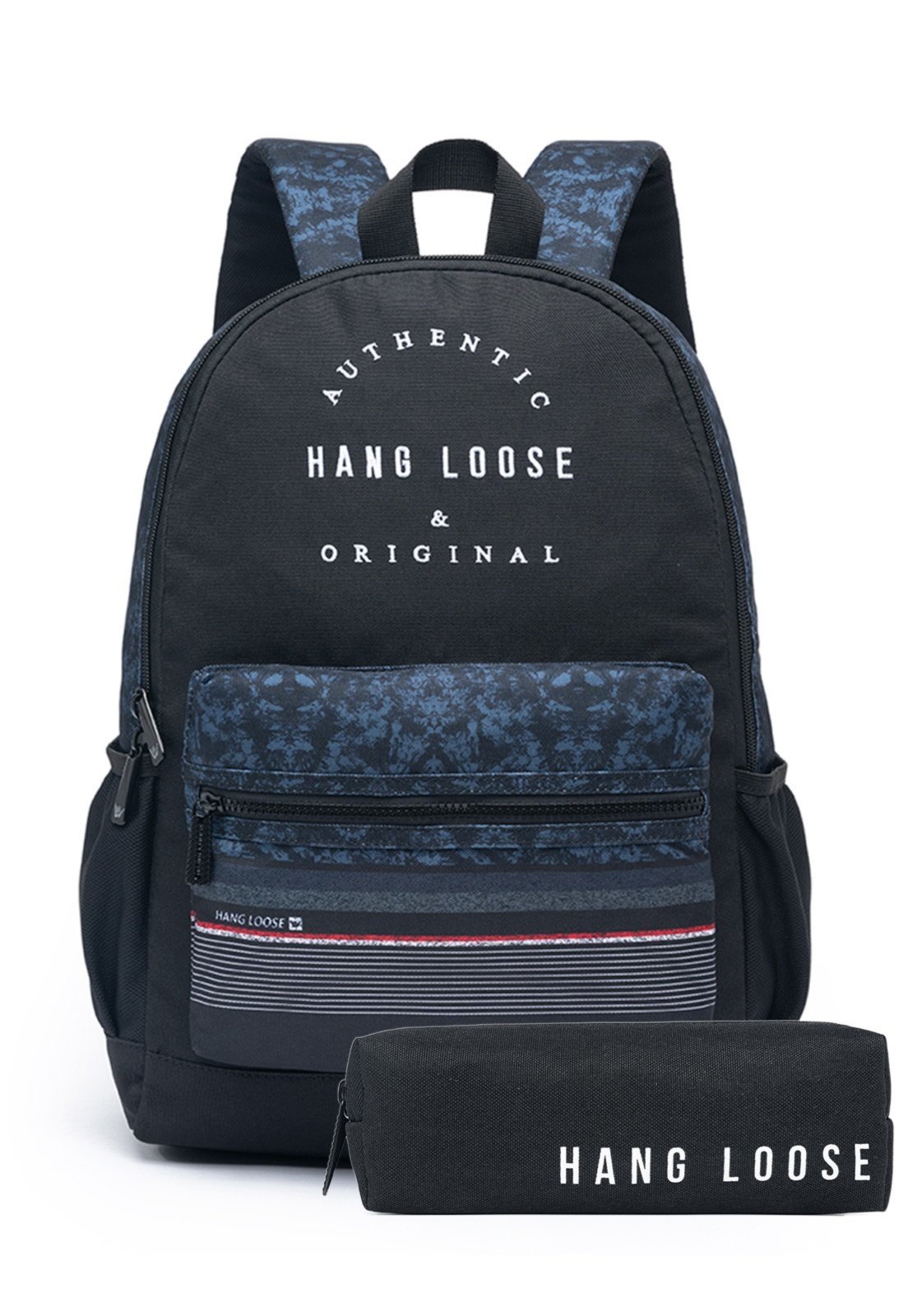 Kit Mochila Masculina + Estojo Hang loose Original Resistente Notebook