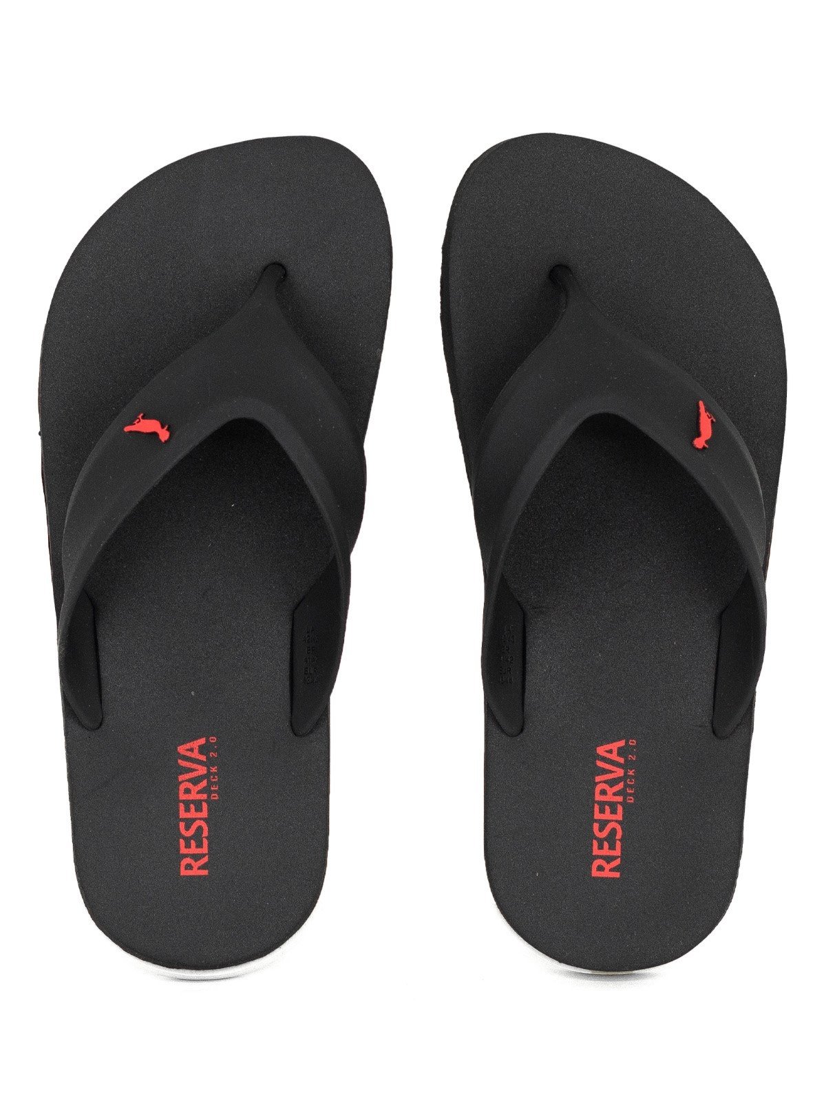 Sandália Masculina Reserva Go Casual Deck Rubber Confortável Durável Chinelo Leve Preto 1 Sola Branca