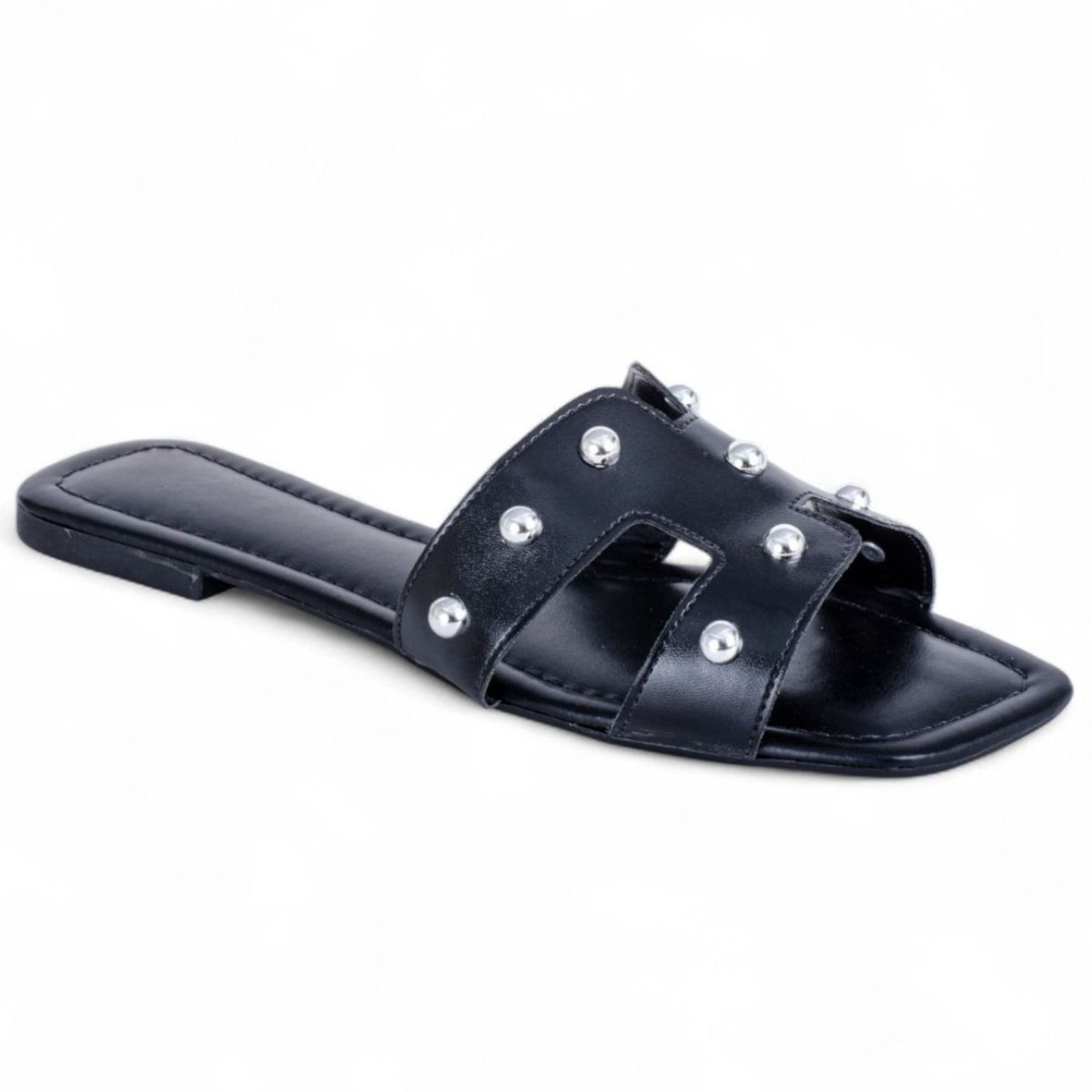 Sandália Rasteira Feminina Rasteirinha Mr Try Shoes Modelo H Leve Básica Preto