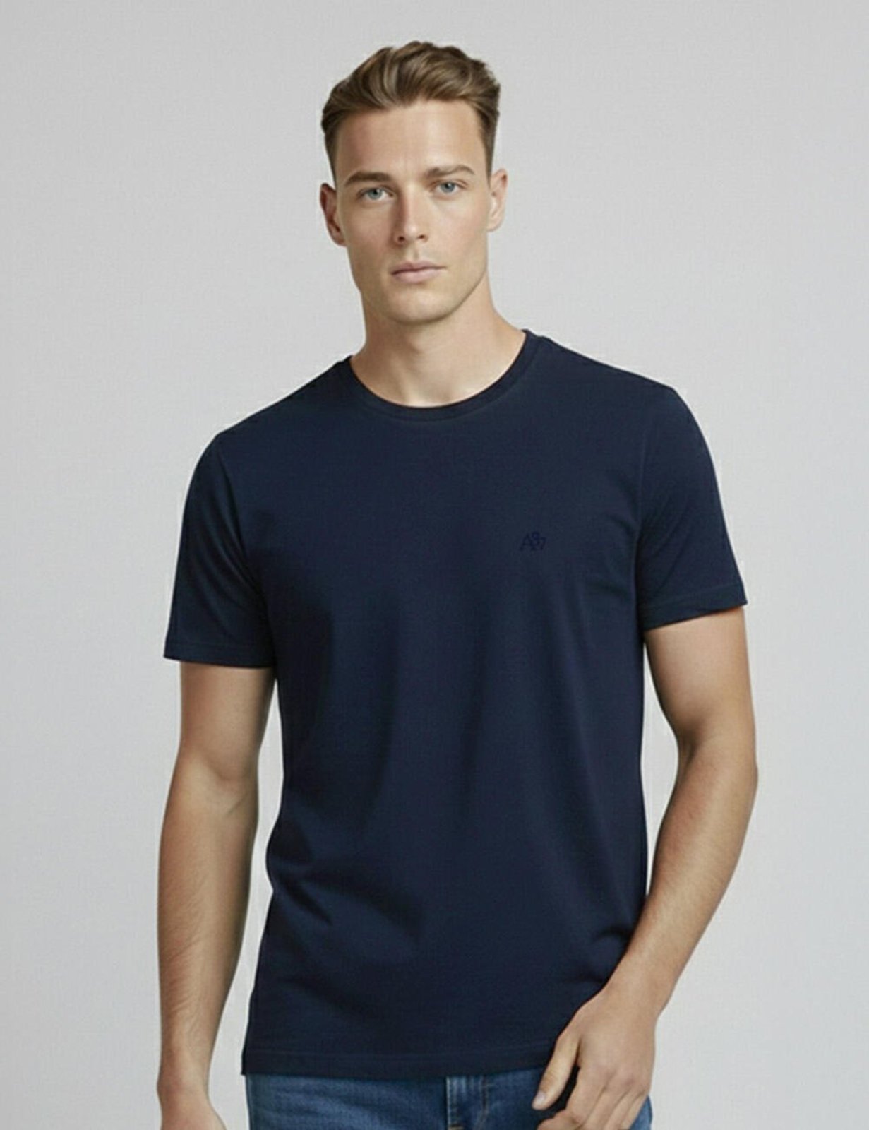 Camiseta Manga Curta Masculino A87 Aéropostale 87140101-3 Azul Marinho