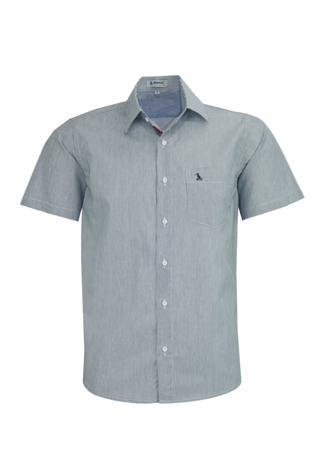 Camisa Social Amil Masculina Manga Curta Listrada 1840