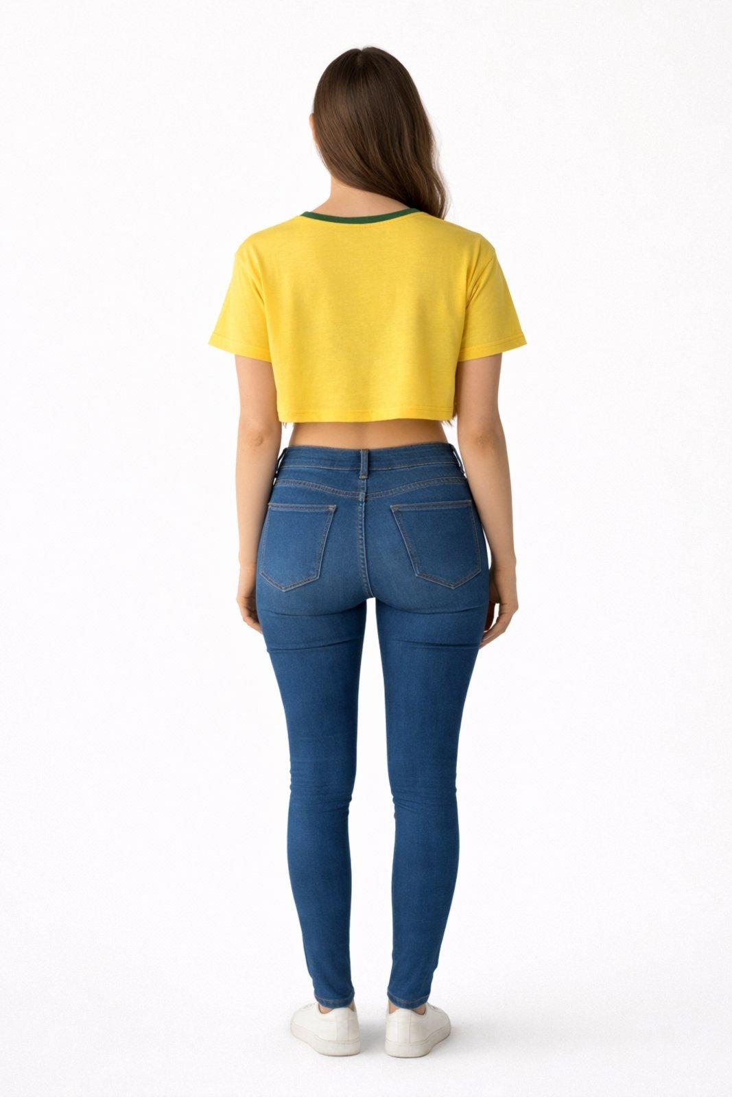 Vista 3 Cropped D Bell Outlet Fashion Estampa Brasil Amarela amarelo D BELL OUTLET FASHION amarelo