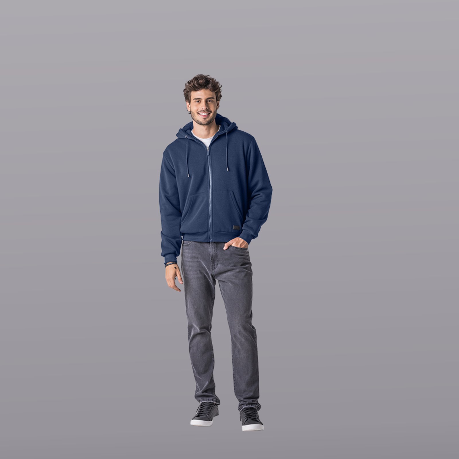 Jaqueta Moletom Masculina Zune MARINHO