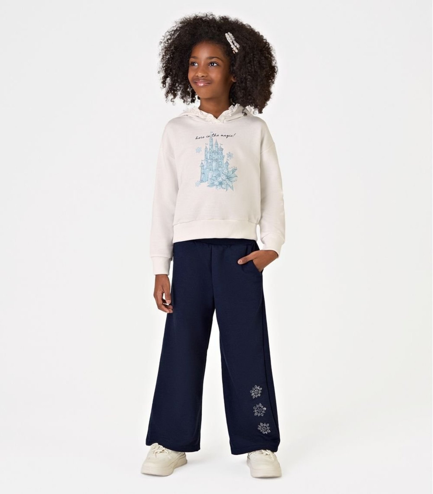 Infantil - Conjunto Blusão com Capuz e Calça Trick Nick Bege