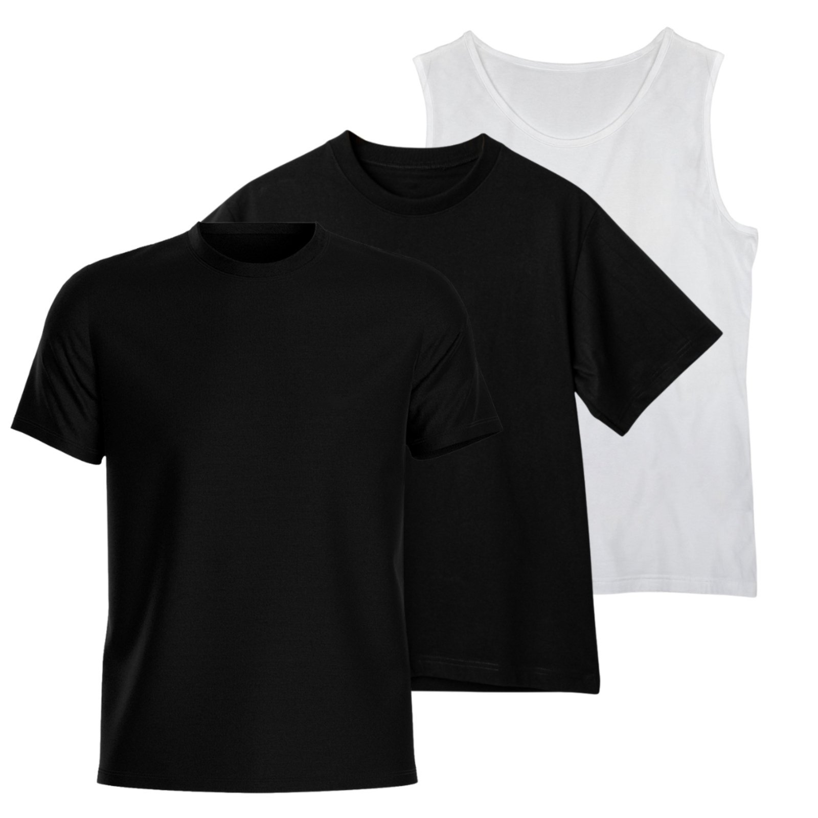 Kit Camiseta Basica + Camiseta Regata + Camiseta Oversized de Algodão Masculina Estilo Casual