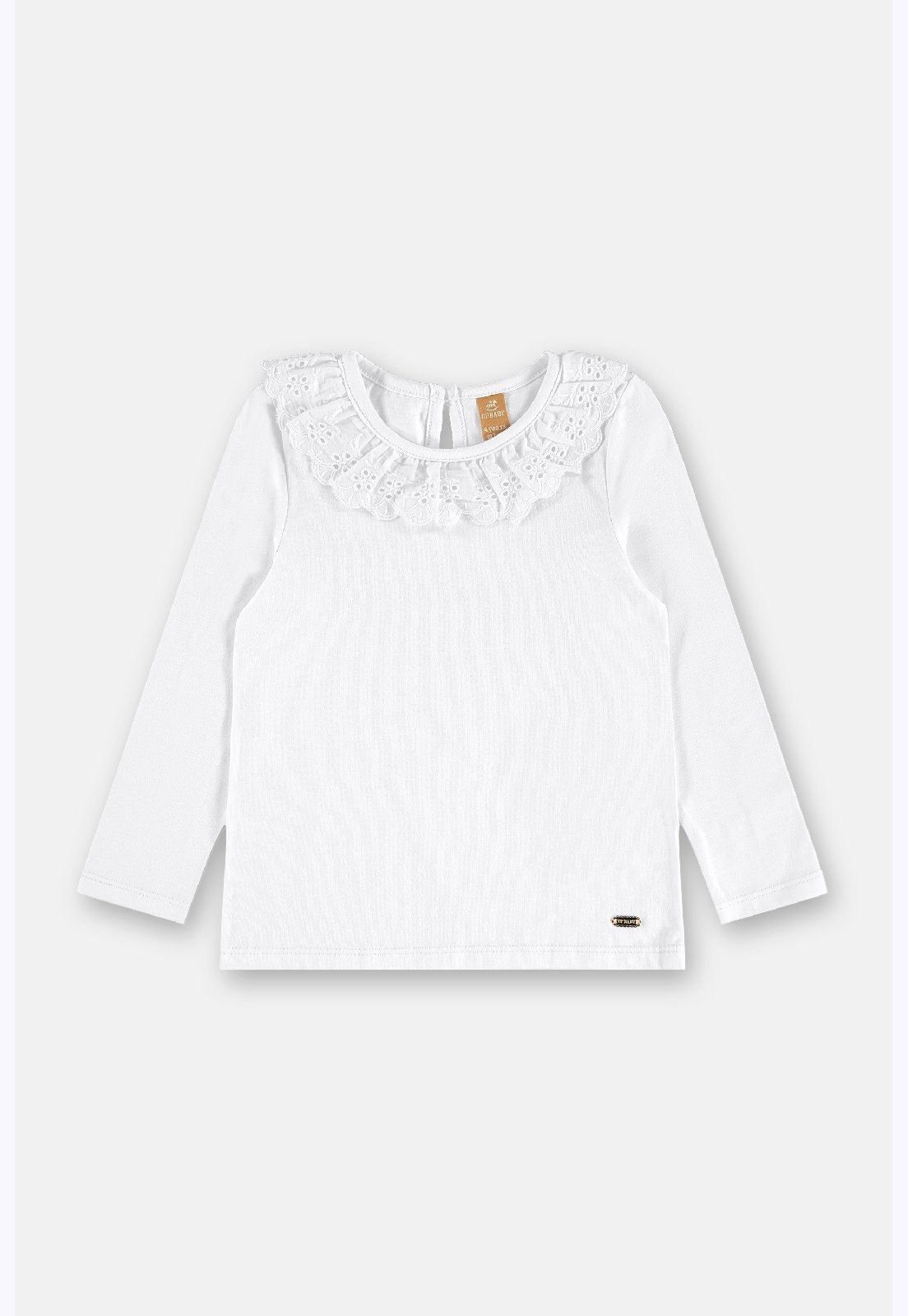 Infantil - Blusa Gola Renda Up Baby Branco