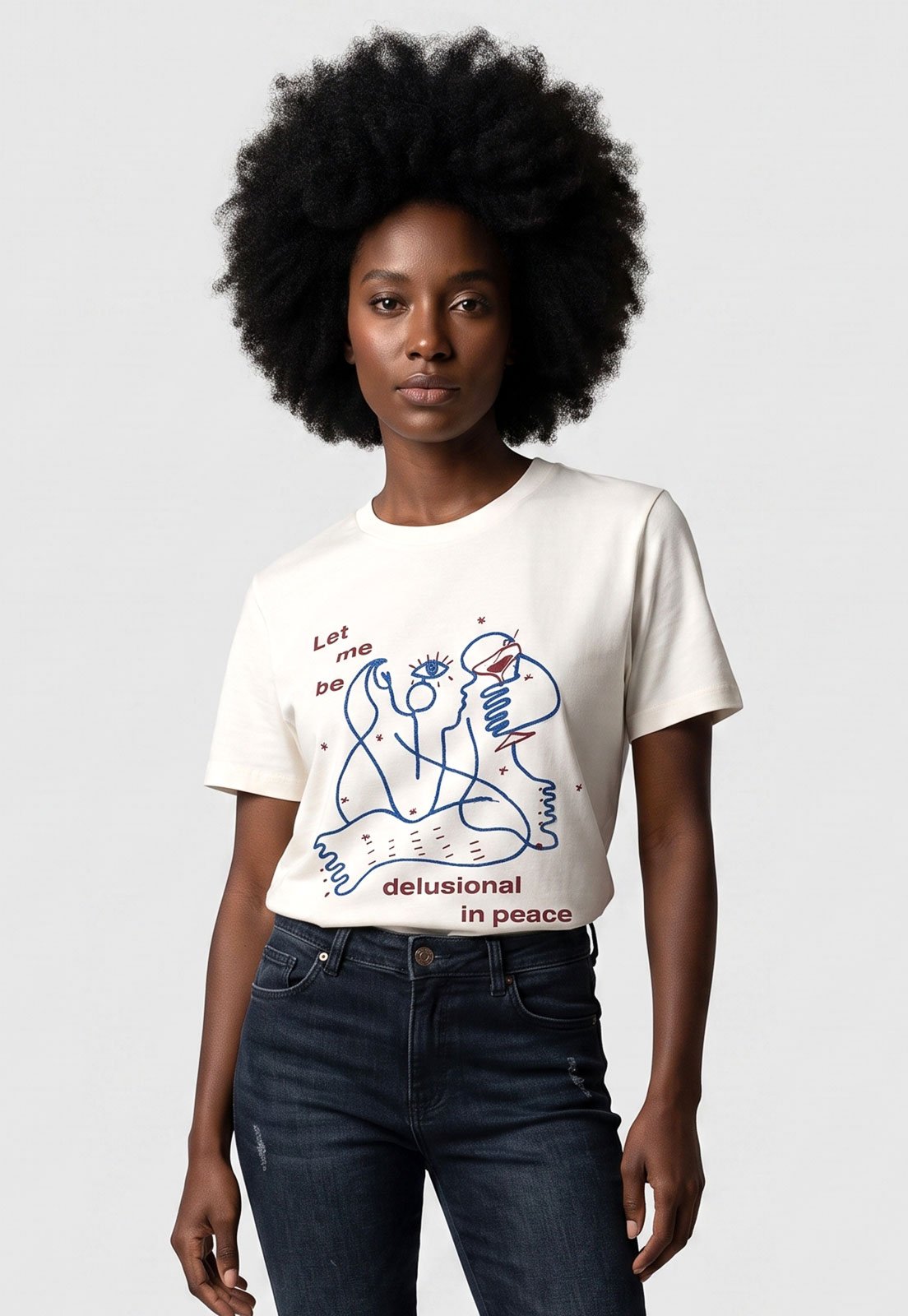 Camiseta Feminina Cantão Estampa Frontal Branca