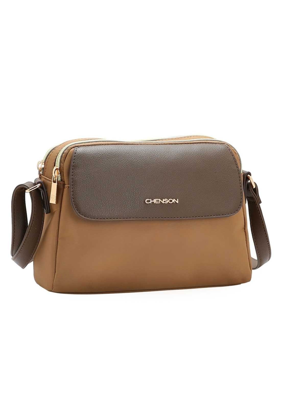 Bolsa Feminina Chenson Transversal Microfiber 3185457 Natural