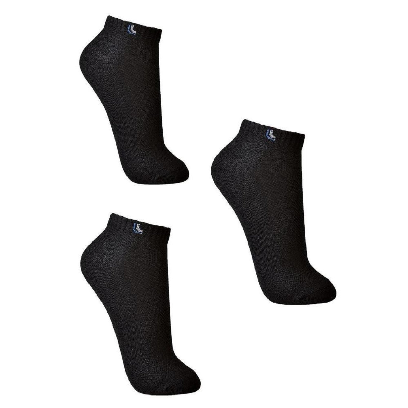 Vista 3 Kit 3 Pares Meia Curta Cano Curto Lupo Algodão Sport 3225 preto Lupo preto