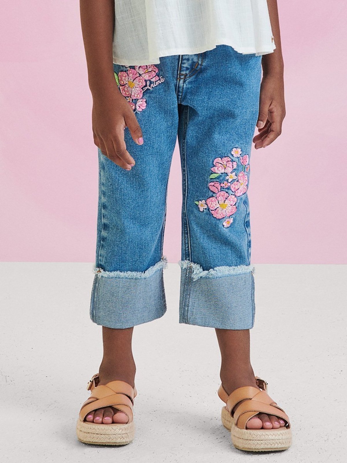 Infantil - Calça Jeans com Bordado