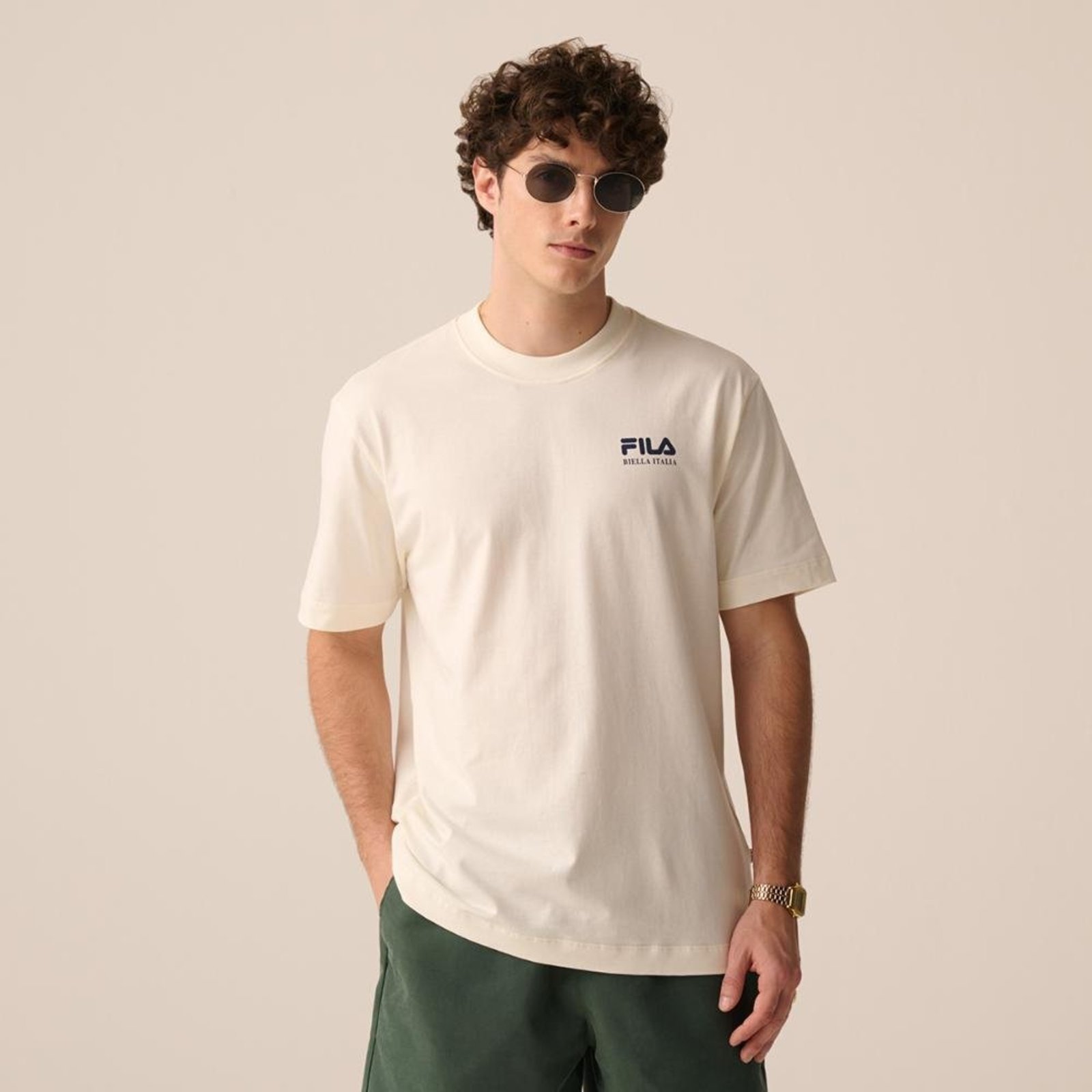Camiseta Fila Comfort Biella 1911 Masculina Incolor