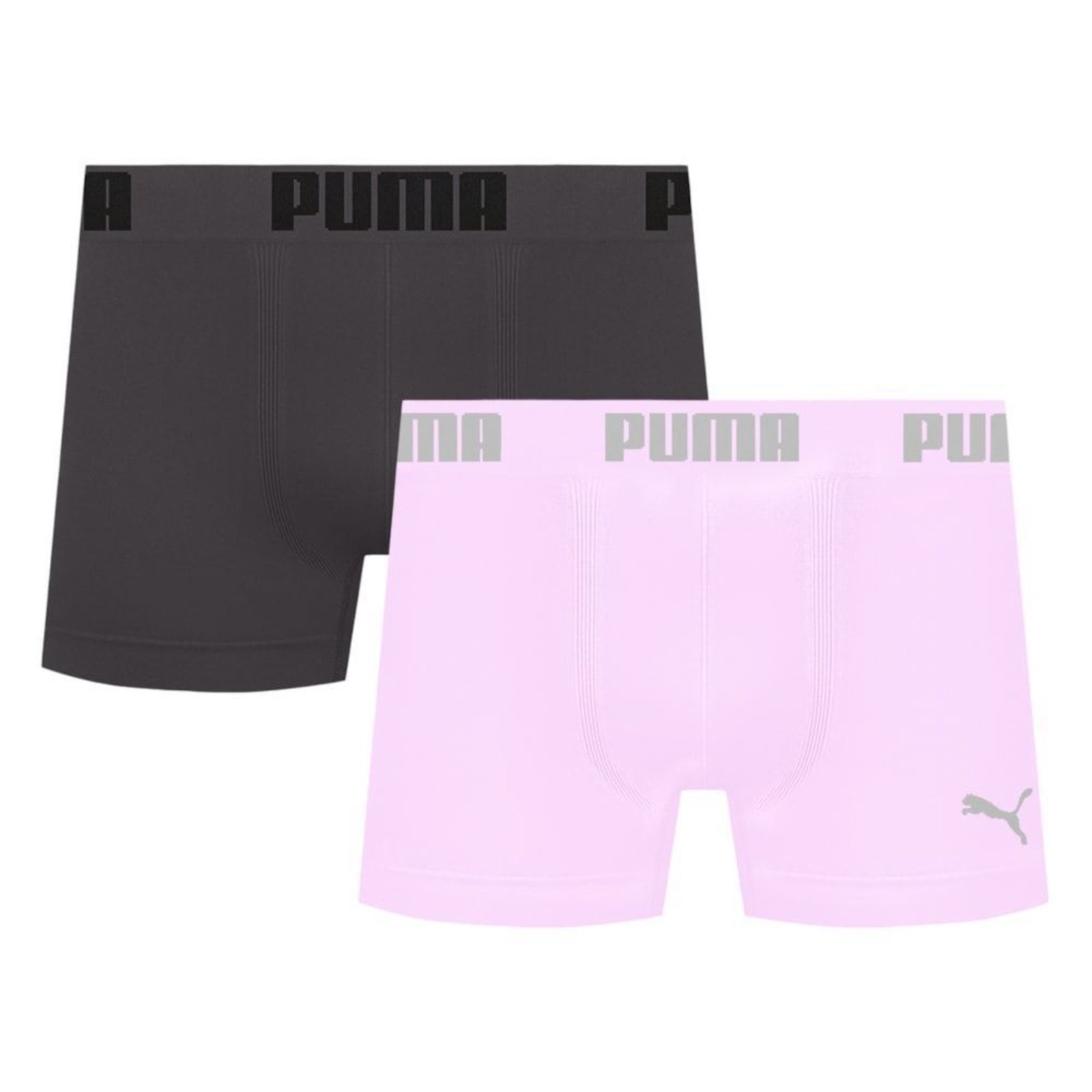 Kit 2 Cuecas Puma Boxer Sem Costura Masculina - Cinza - puma