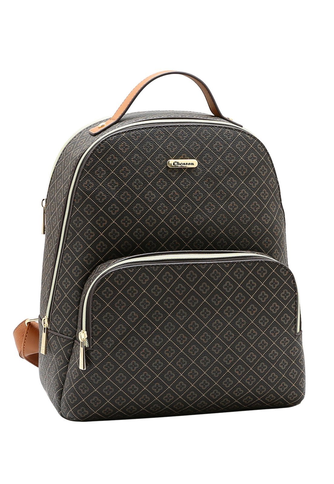 Mochila Feminina Chenson Elemento Gráfico 8485606 Café