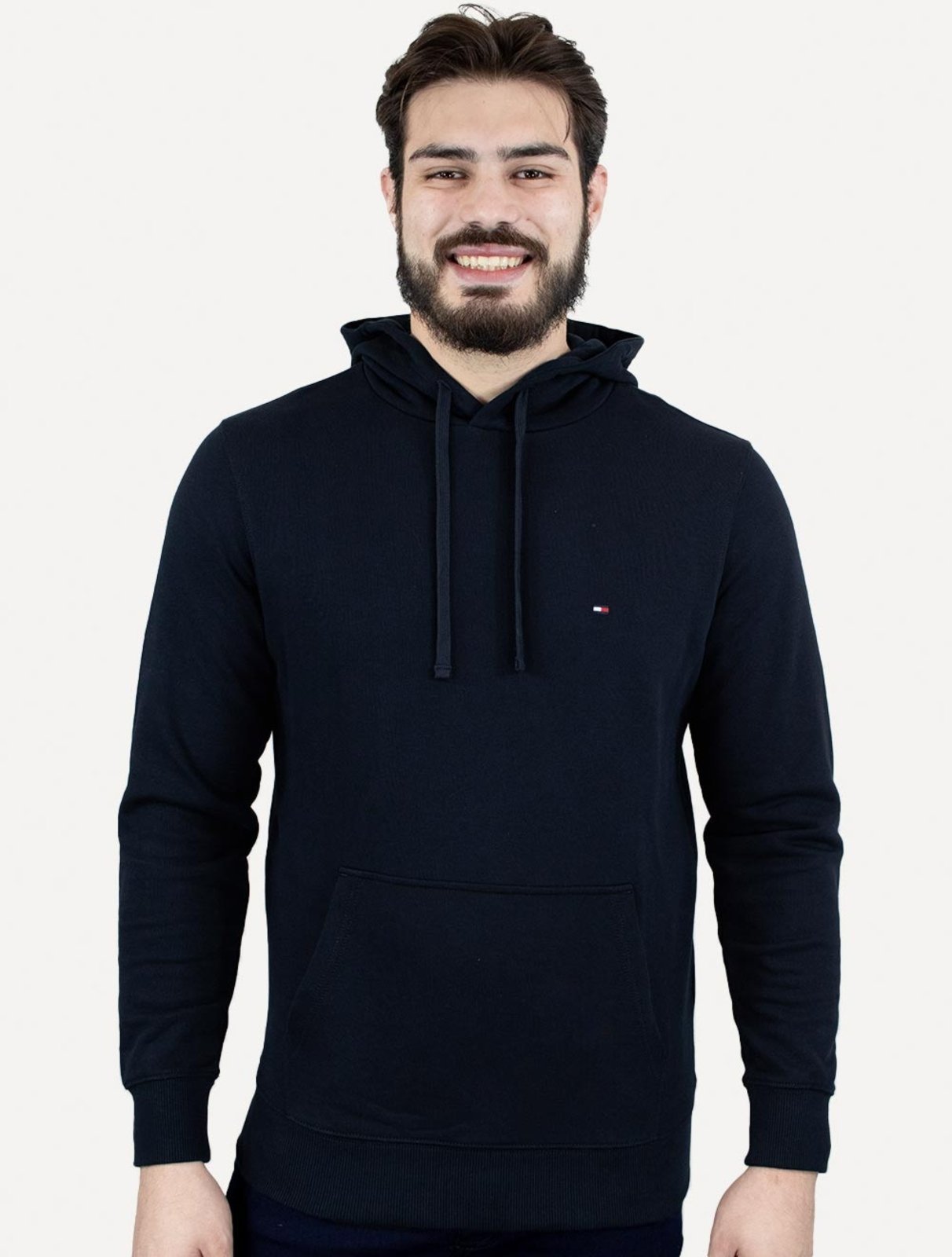 Moletom Tommy Hilfiger Masculino Essential Terry Hoody Azul Marinho