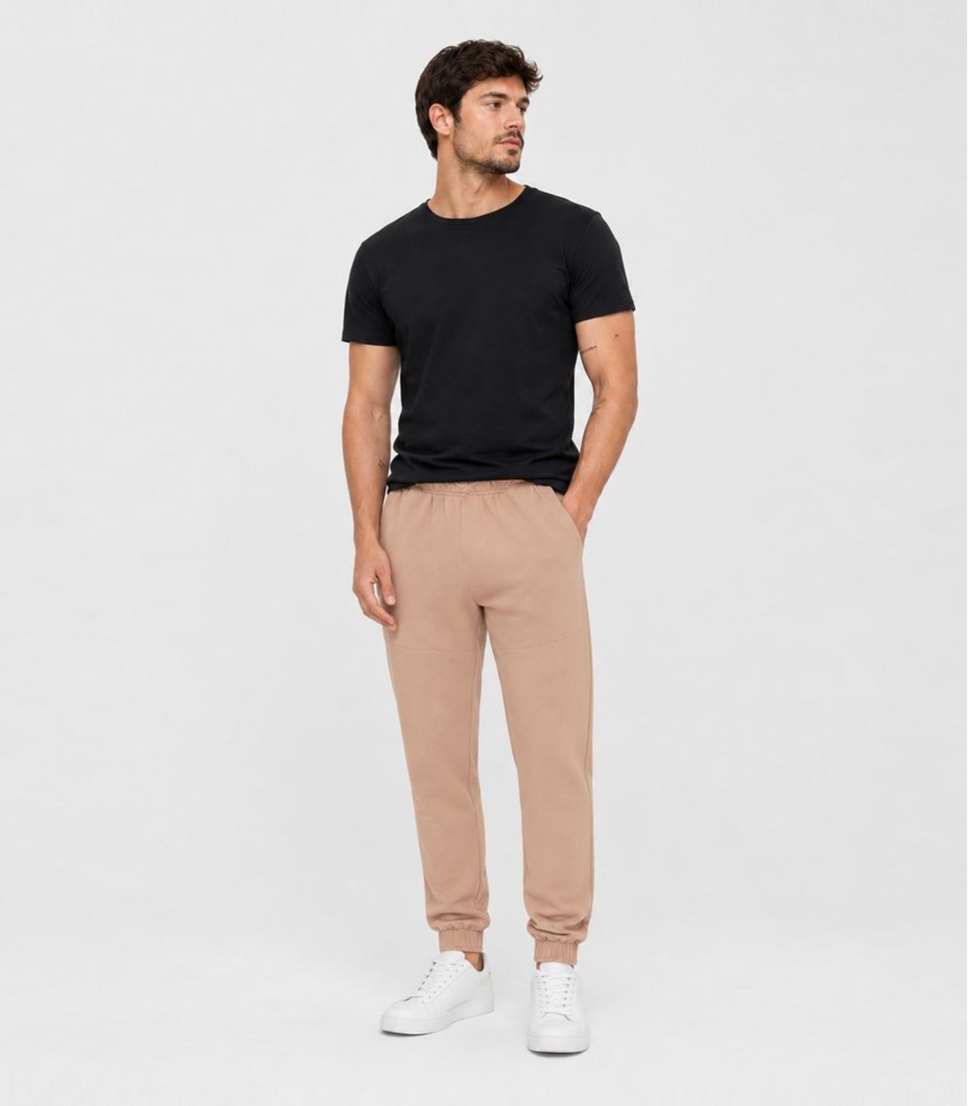 Calça Jooger Masculina Moletom Peluciado Select Marrom