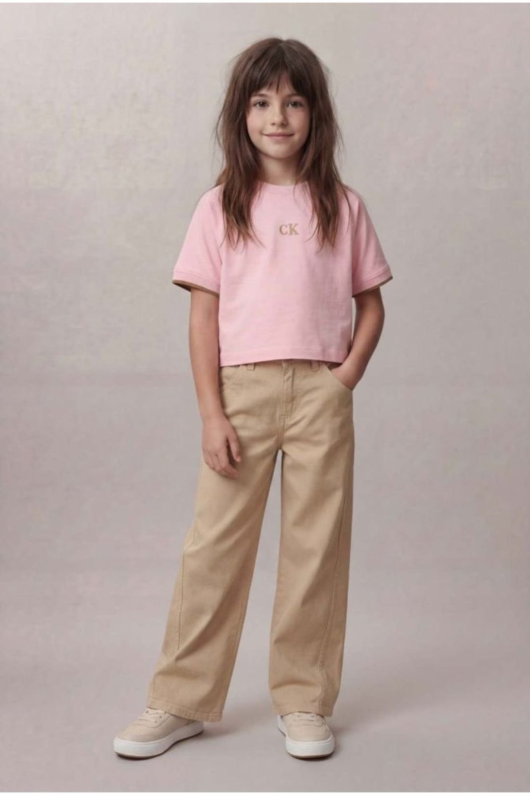 Infantil - Blusa Calvin Klein Jeans Girl Raglan - Rosa Médio