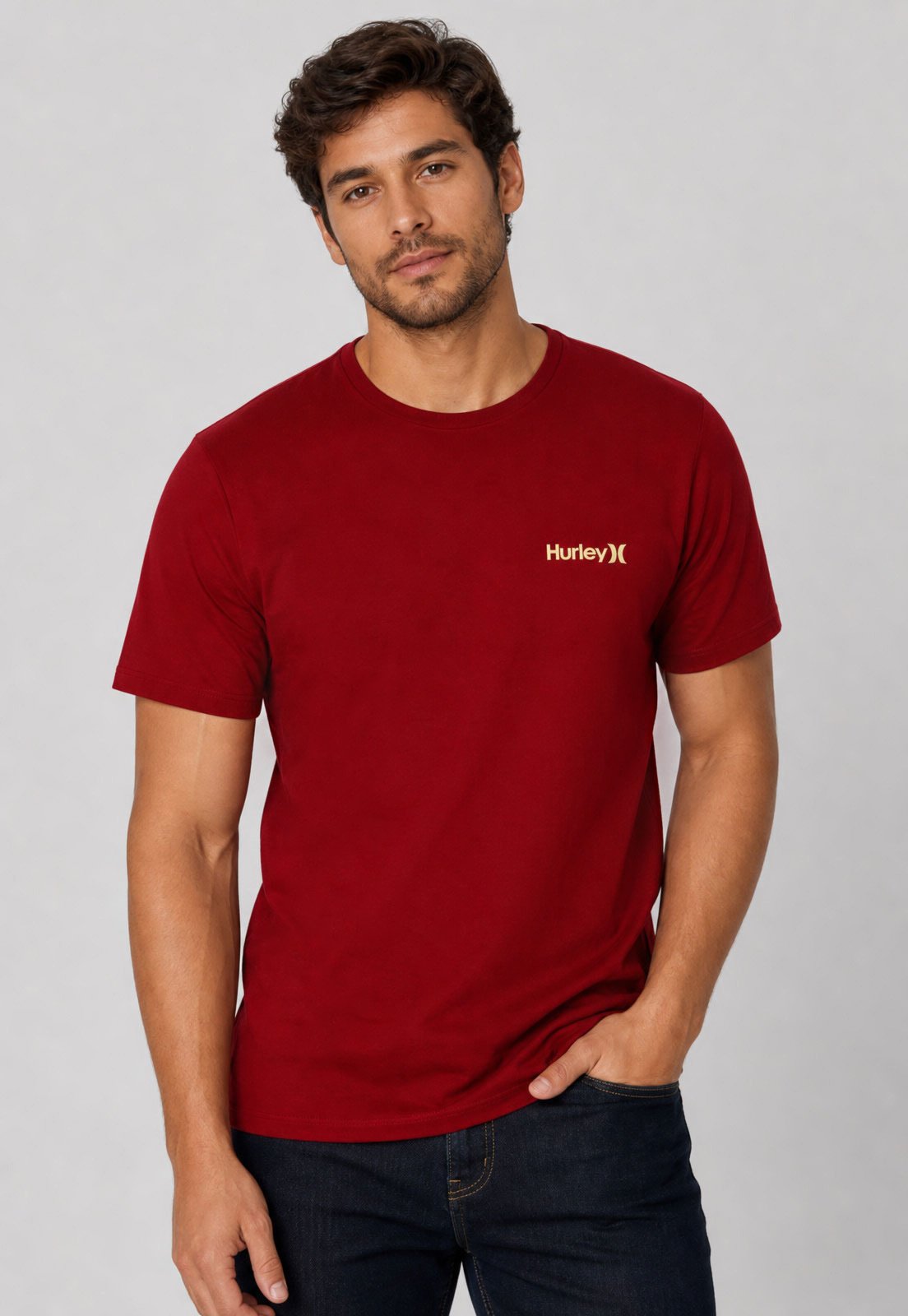 Camiseta Masculina Hurley Logo Vermelha