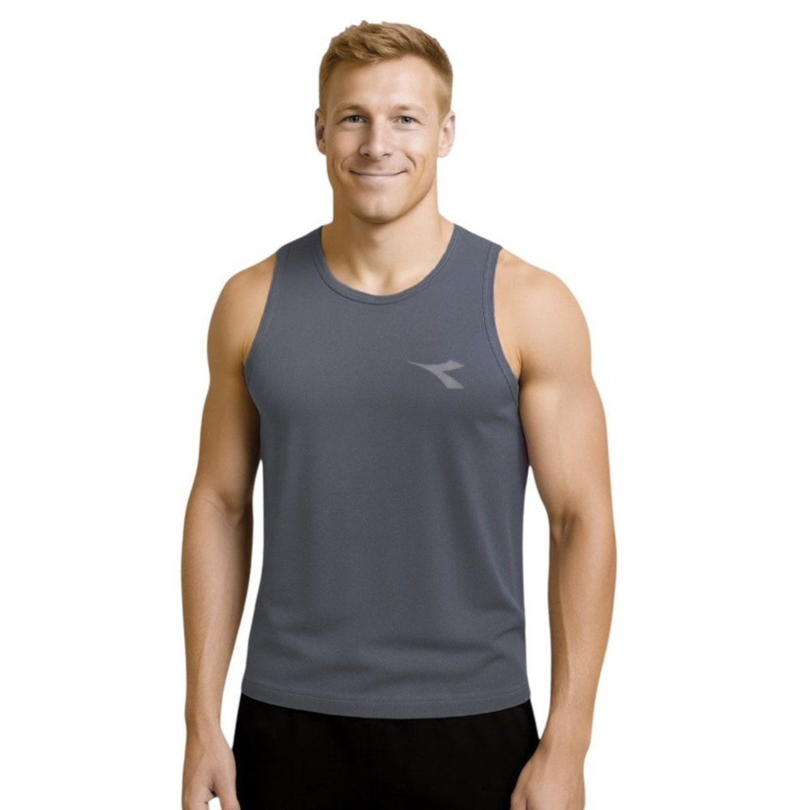 Regata Diadora Small Logo Masculina - Cinza - diadora