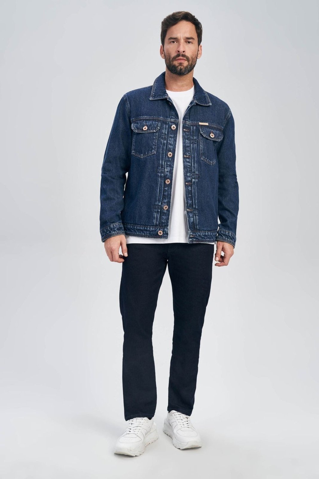 Jaqueta Jeans Botão Masculina Acostamento
