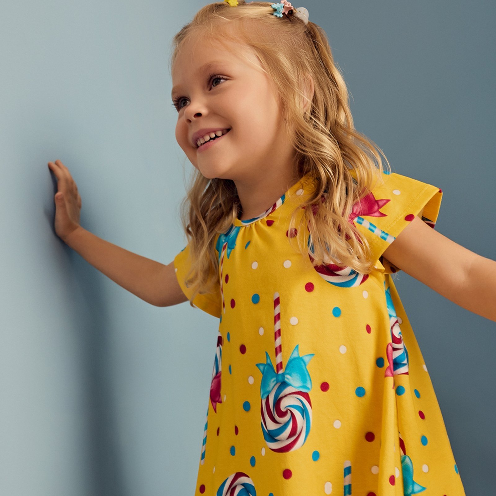 Vista 3 Infantil - Vestido Menina Doces Kyly rosa Kyly rosa