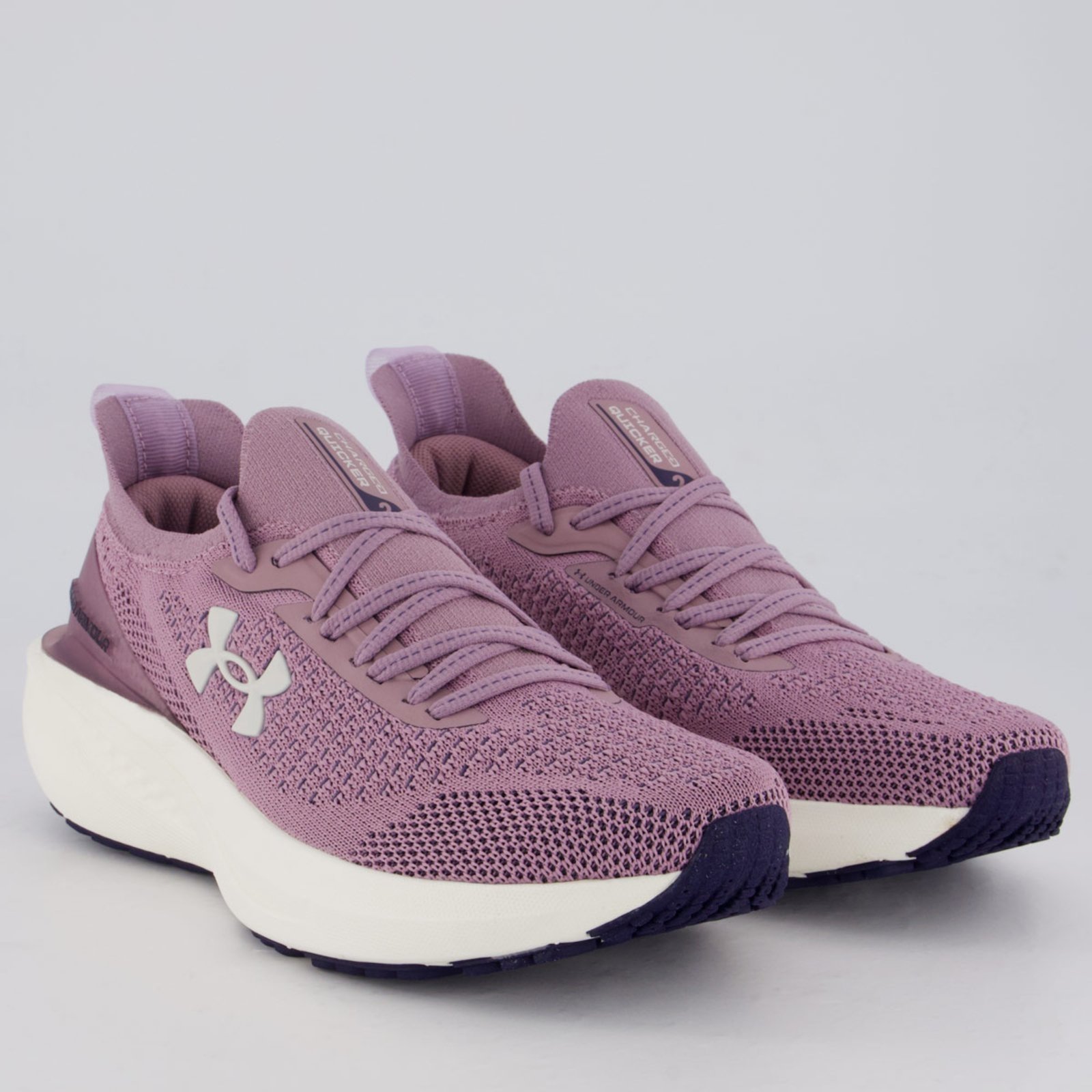 Vista 3 Tênis Under Armour Charged Quicker 2 Feminino roxo Under Armour roxo