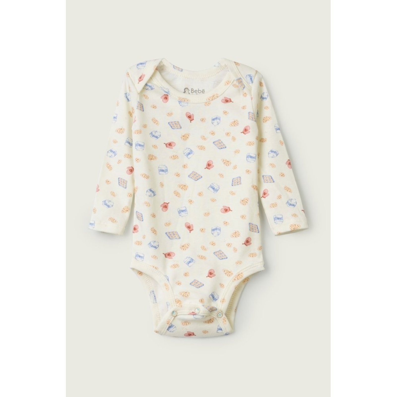 Infantil - Body Longo do Papai Off White Cookie