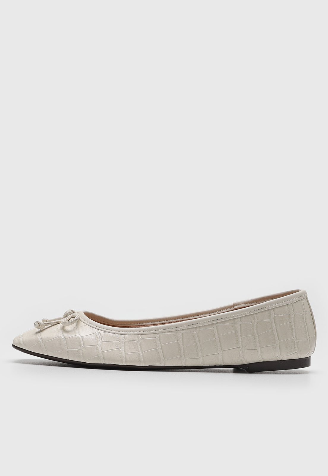 Vista 2 Sapatilha Via Mia Crocco laço Off-White off-white white Via Mia off-white white