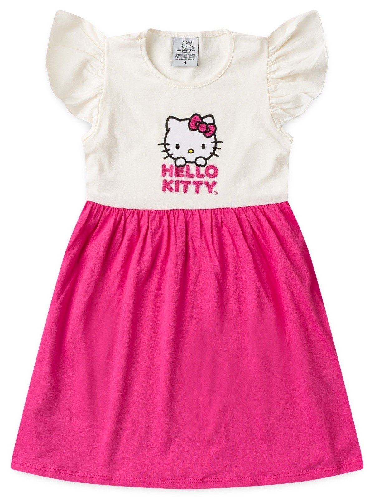 Vista 2 Infantil - Vestido Hello Kitty Delicadeza branca branco Hello Kitty branco