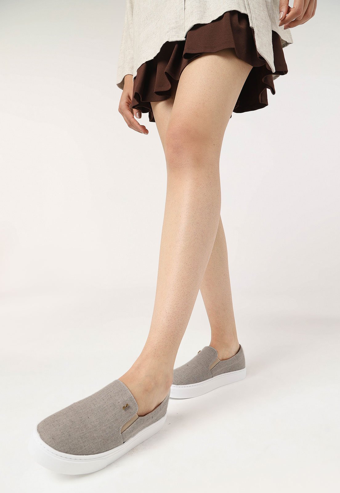 Slip On Santa Lolla Mesclado Bege