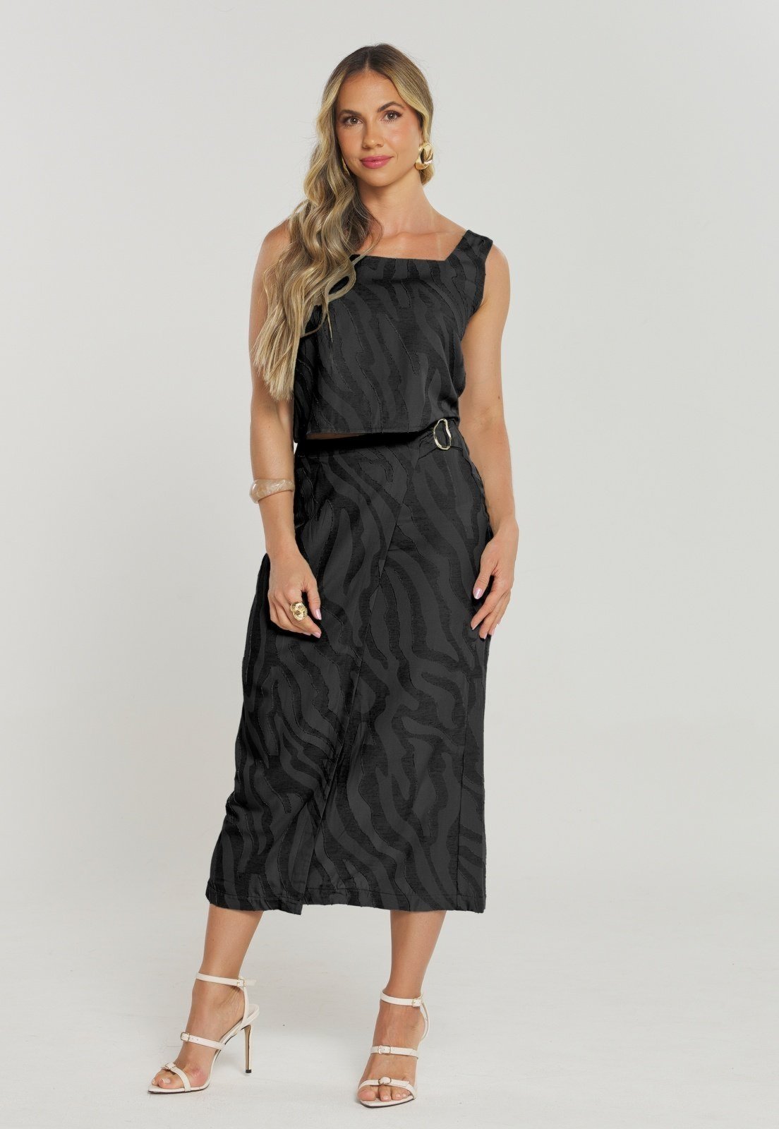 Cropped Rudély Animale Preto