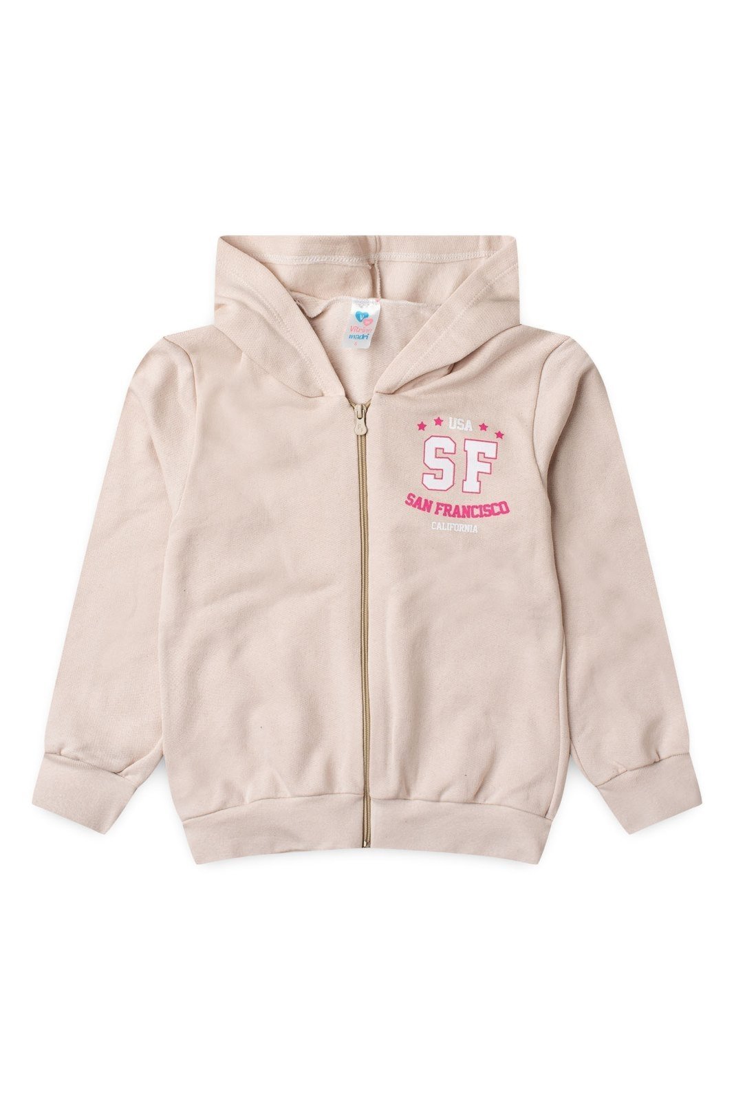 Infantil - Jaqueta Moletom Menina c/ Capuz e Zíper San Francisco